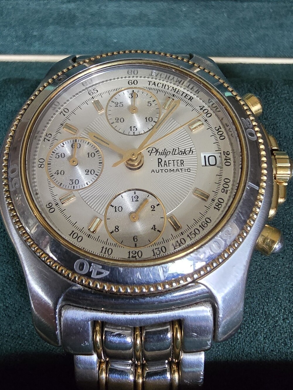 Philip Watch Rafter Automatic Two-Tone Chronograph Watch - Gold & Silver